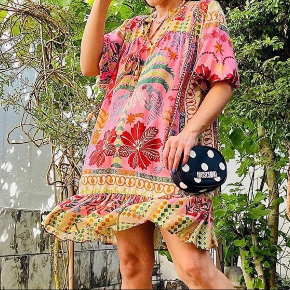 Farm Rio pineapple print short dress. - Picture 2 of 4
